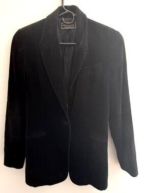 Express vintage black velvet blazer